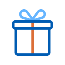 Icon of a gift box with a bow on top