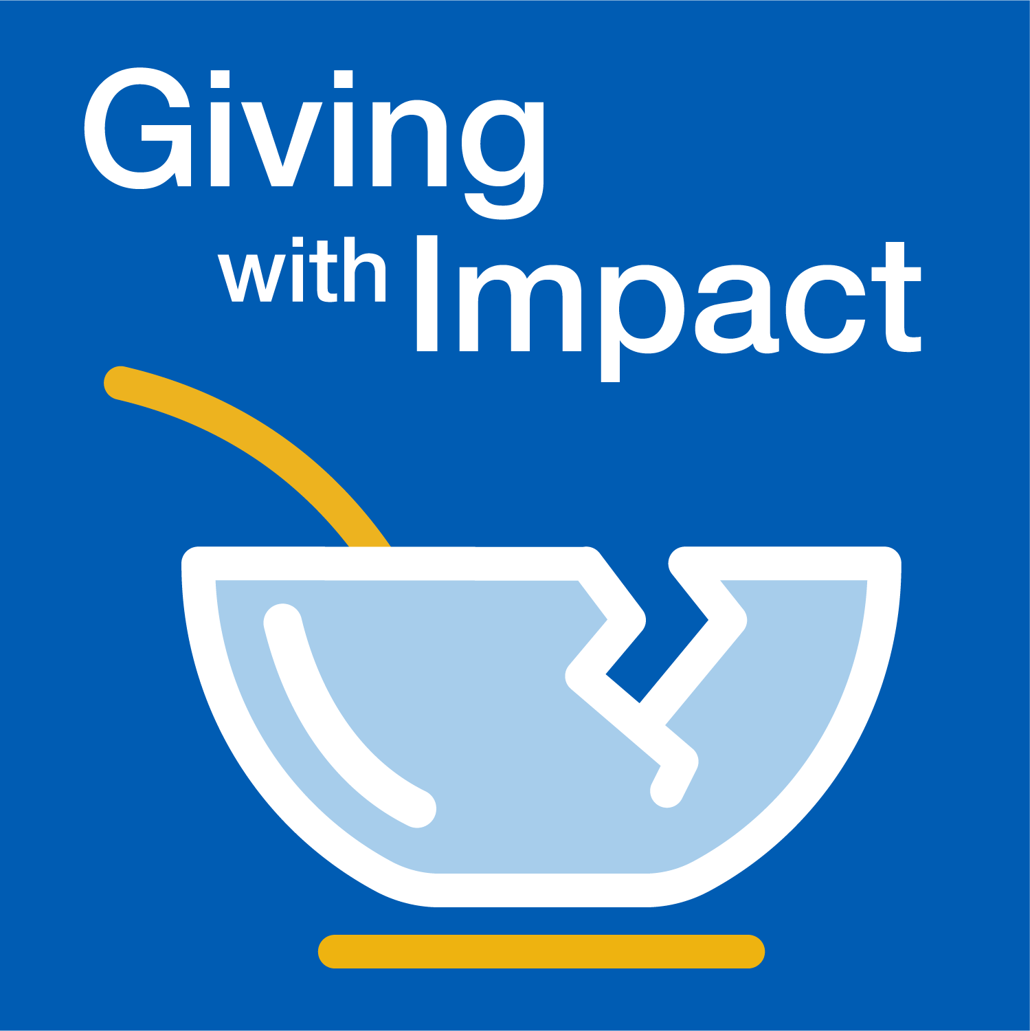 Giving with Impact title with an icon of a cracked bowl and spoon