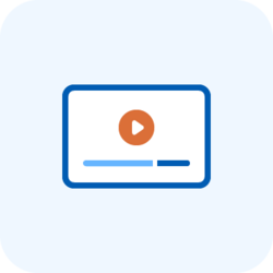 Icon of a screen with a play button